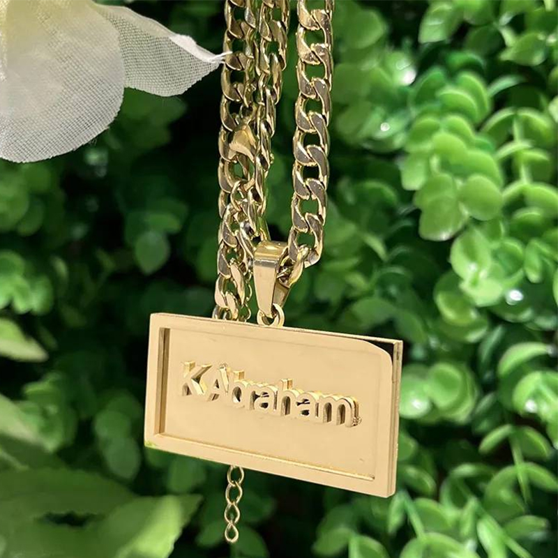 Street Fashion Necklace - اسم مخصص الهيب هوب قلادة للرجال