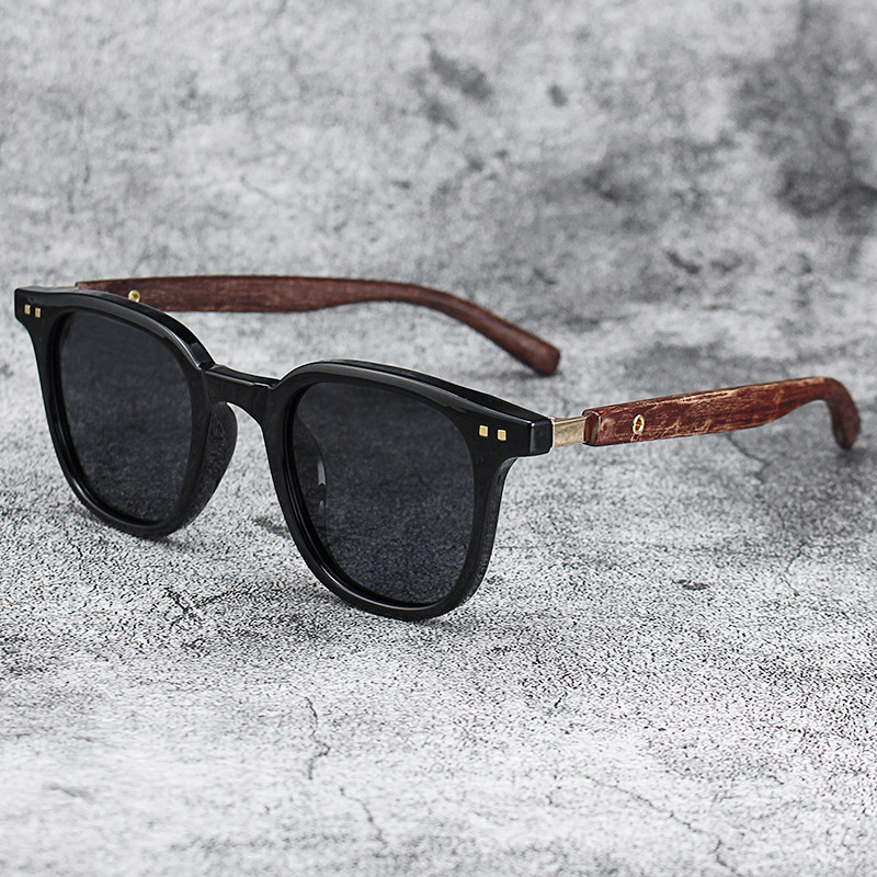 Street Fashion Glasses - نظارات شمسية عصرية للرجال بإطار خشبي