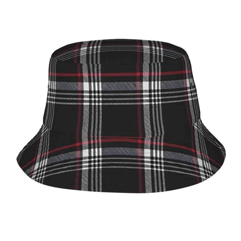 Bucket Hat Embroidered - قبعة صيد مخصصة بنمط GTI تارتان