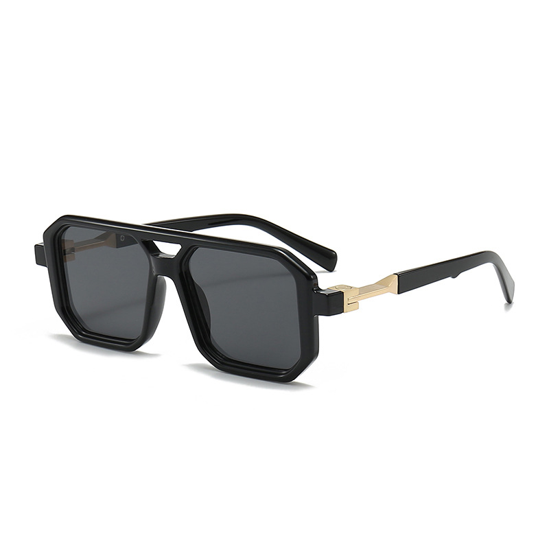 Street Fashion Glasses - نظارات شمسية سوداء بتصميم عتيق، للجنسين،