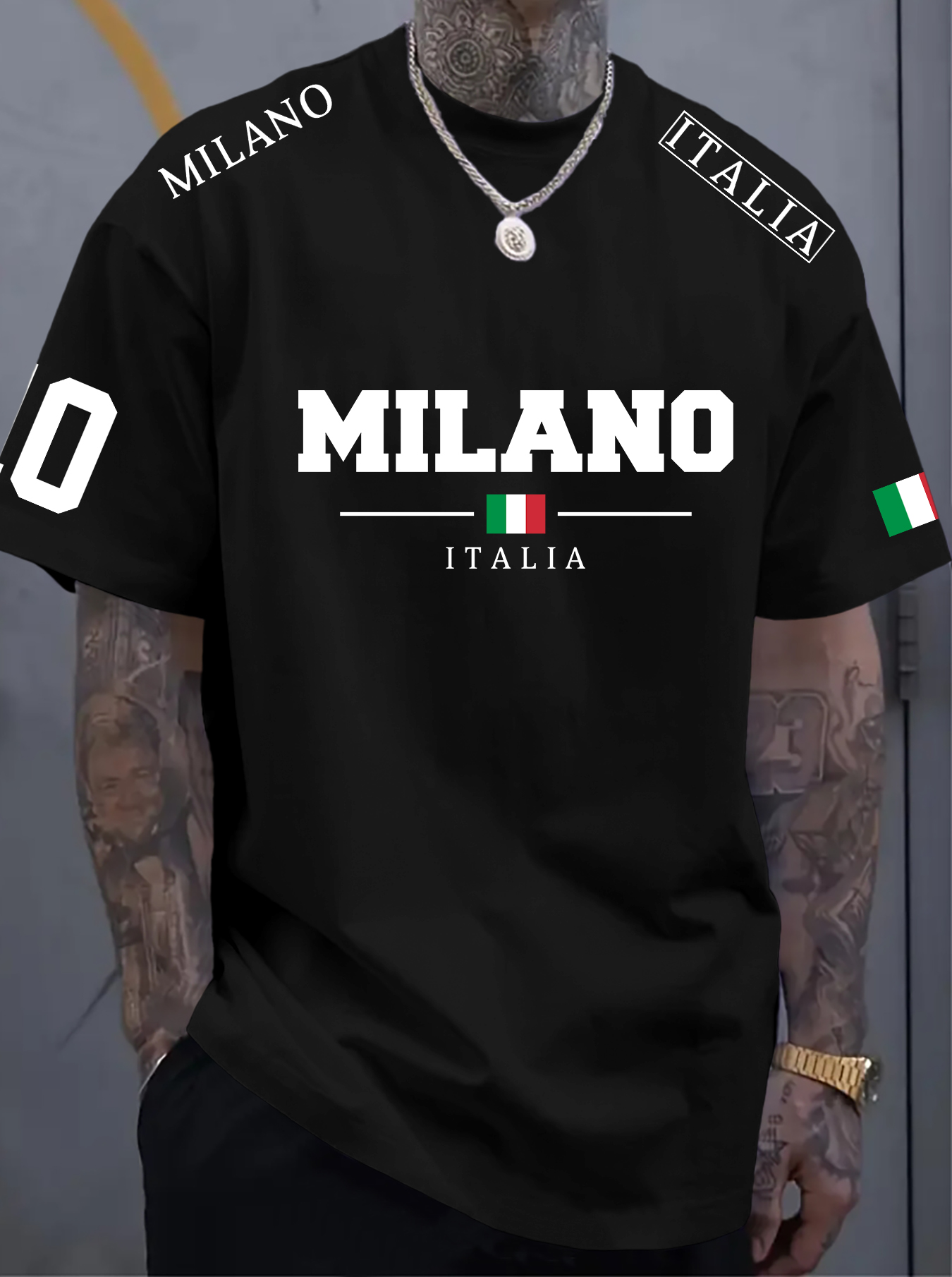 Street Fashion Milano - قميص رجالي، بتصميم كاجوال عصري، مطبوع