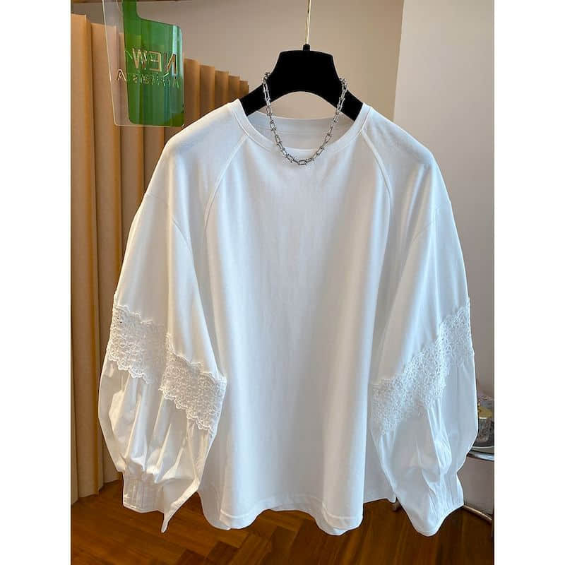 Longline Tee Oversized - تيشيرتات نسائية سادة بقصة واسعة مع