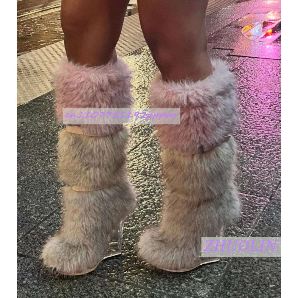 الشتاء التدرج فروي شفافة إسفين - مراجعة Street Fashion Kids وسعره