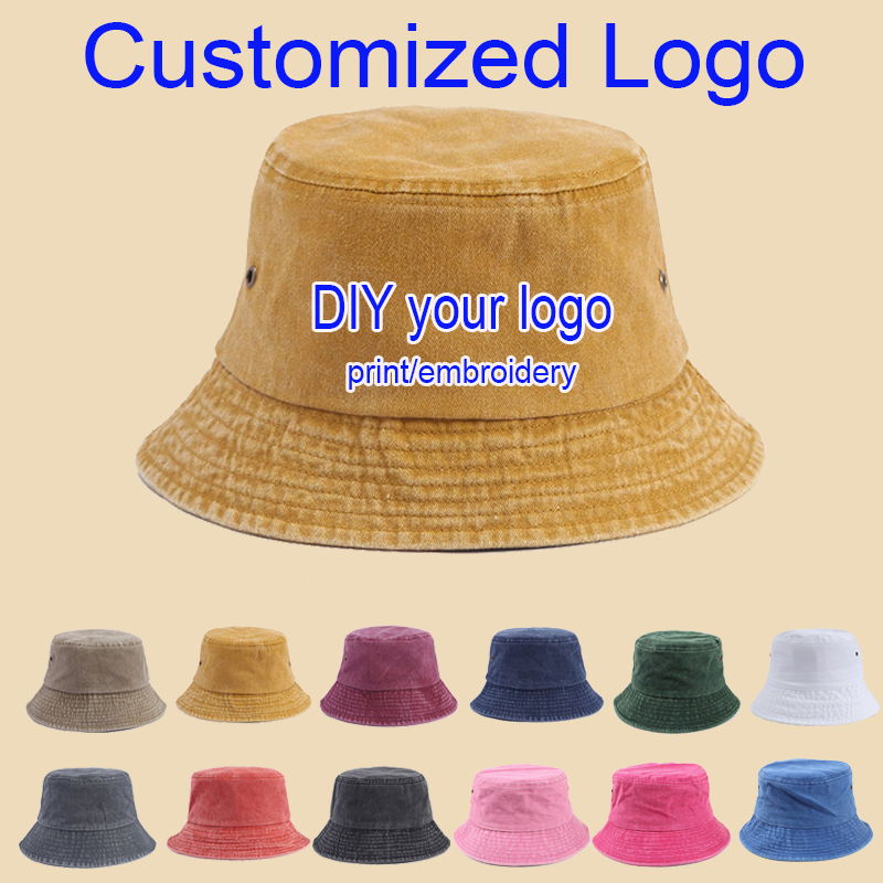شعار مخصص طباعة التطريز الأورو - مراجعة Bucket Hat Embroidered وسعره