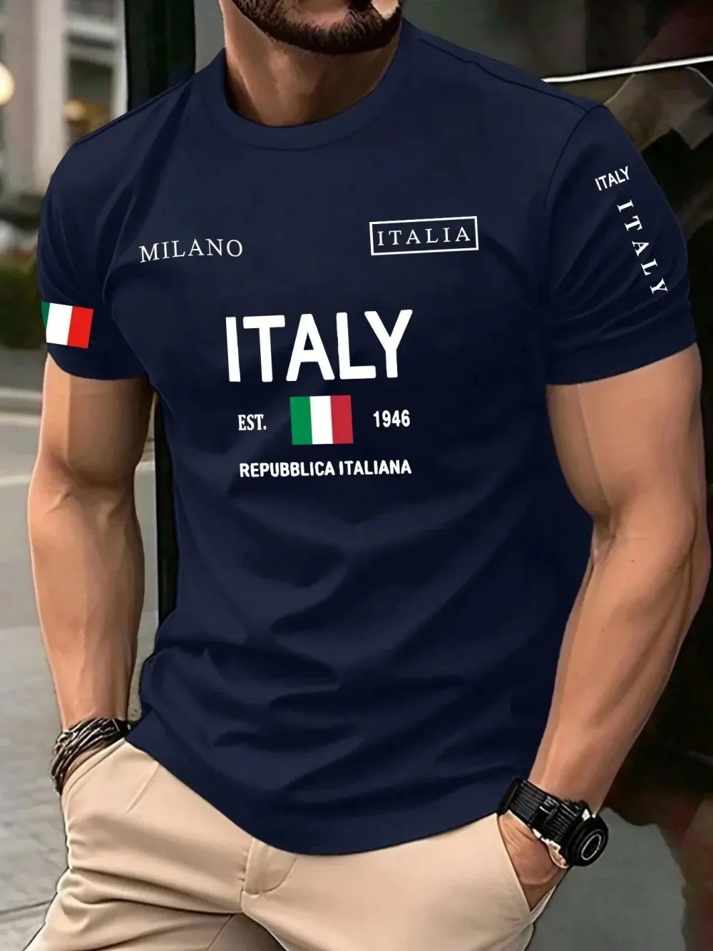 تي شيرت رجالي بتصميم عصري أورو - مراجعة Street Fashion Milan وسعره