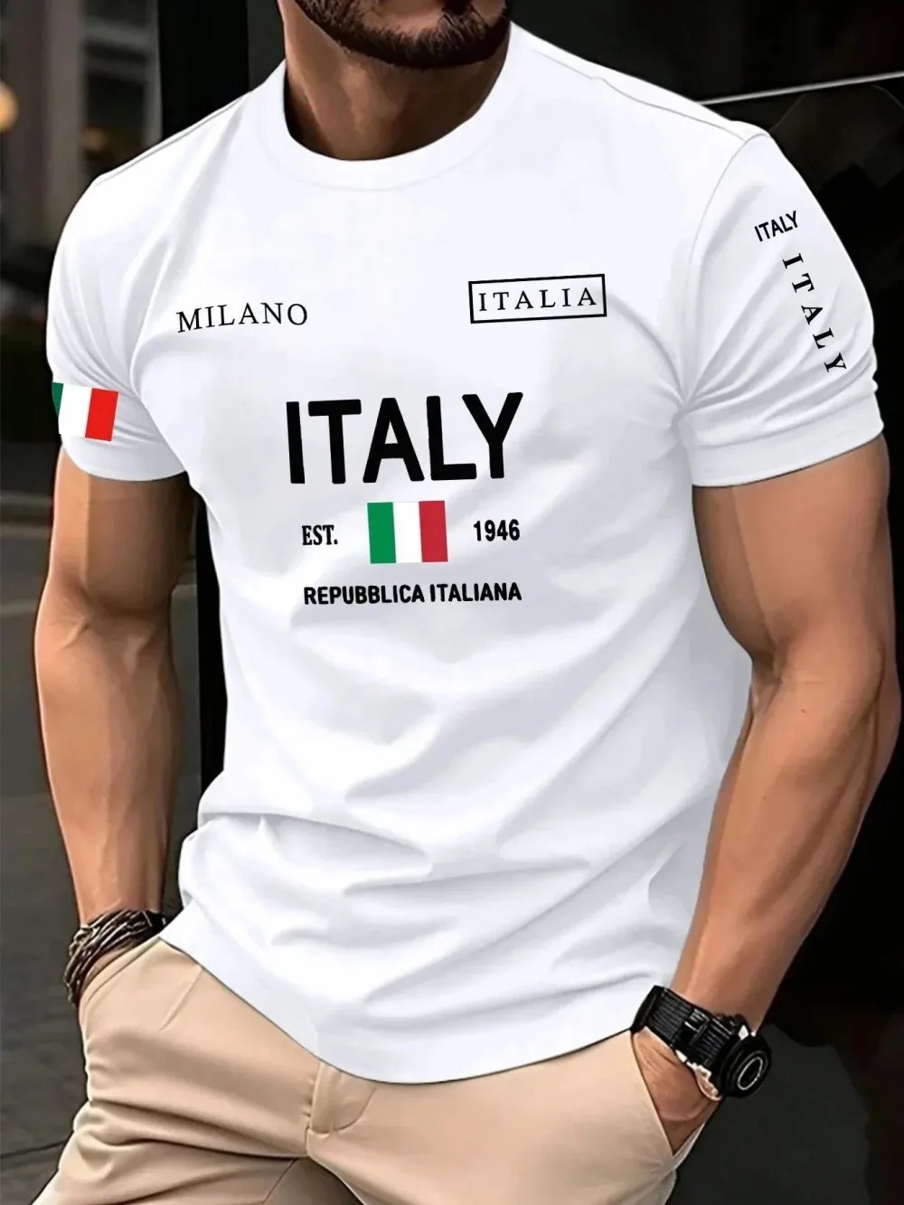 تي شيرت رجالي بتصميم عصري أورو - مراجعة Street Fashion Milan وسعره