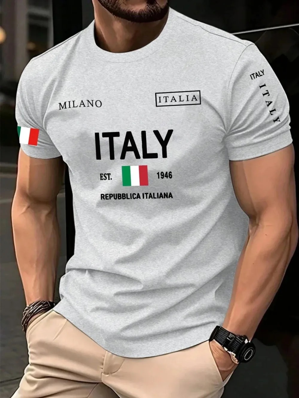 تي شيرت رجالي بتصميم عصري أورو - مراجعة Street Fashion Milan وسعره