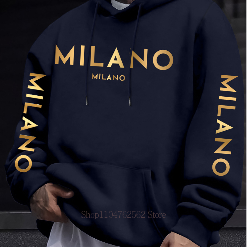 هودي مطبوع عليه حروف ميلانو لل - مراجعة Street Fashion Milano وسعره