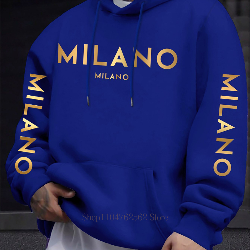 هودي مطبوع عليه حروف ميلانو لل - مراجعة Street Fashion Milano وسعره