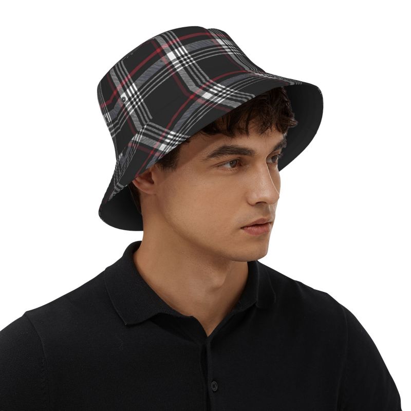 قبعة صيد مخصصة بنمط GTI تارتان - مراجعة Bucket Hat Embroidered وسعره