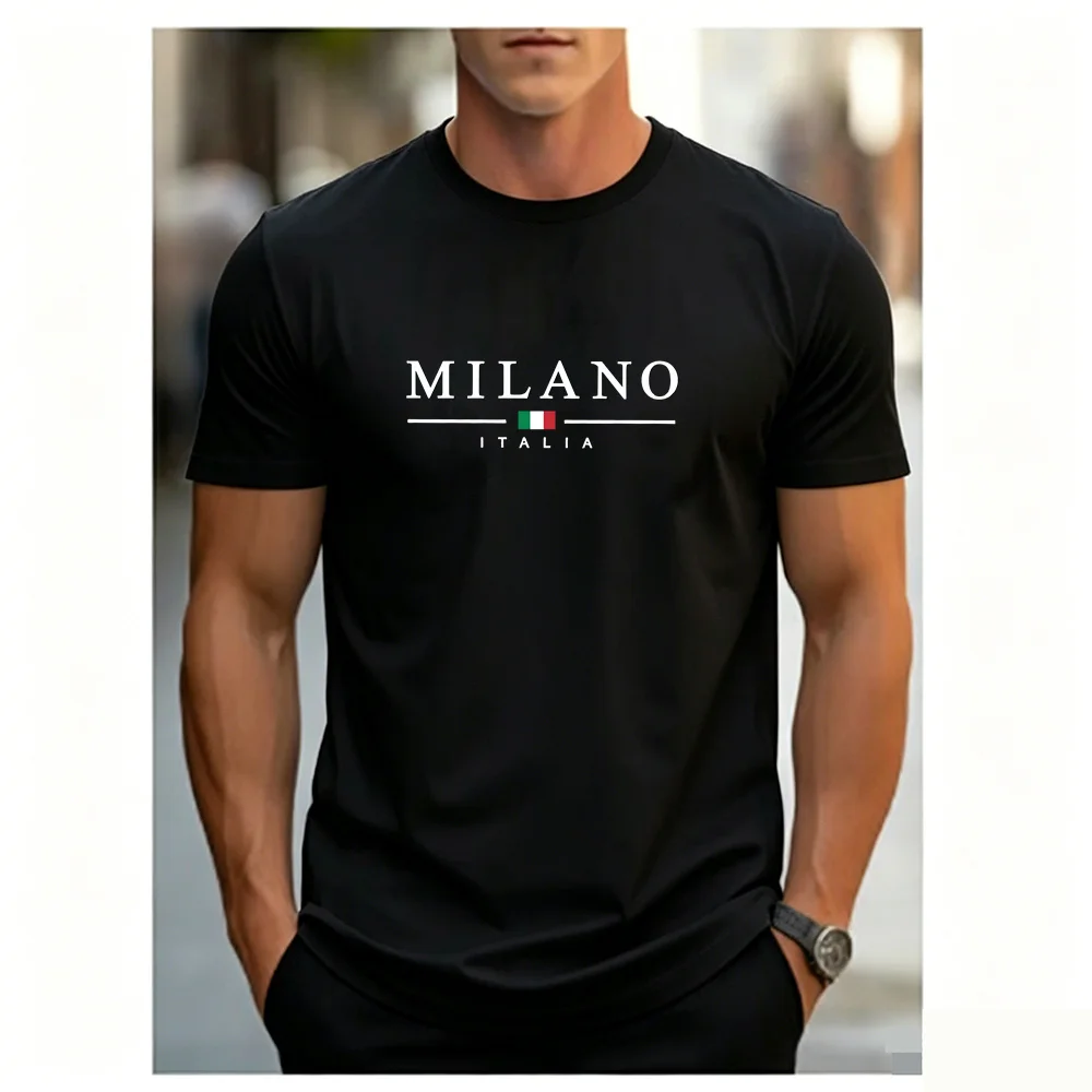 تي شيرت رجالي صيفي بسيط وأنيق  - مراجعة Street Fashion Milan وسعره