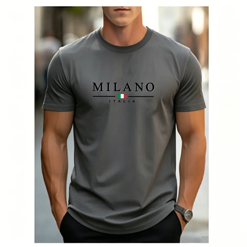 تي شيرت رجالي صيفي بسيط وأنيق  - مراجعة Street Fashion Milan وسعره