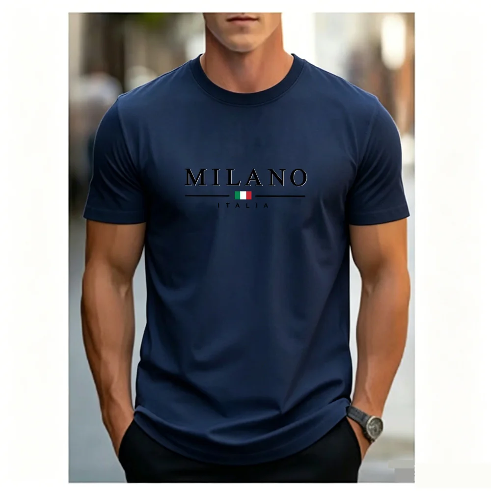 تي شيرت رجالي صيفي بسيط وأنيق  - مراجعة Street Fashion Milan وسعره